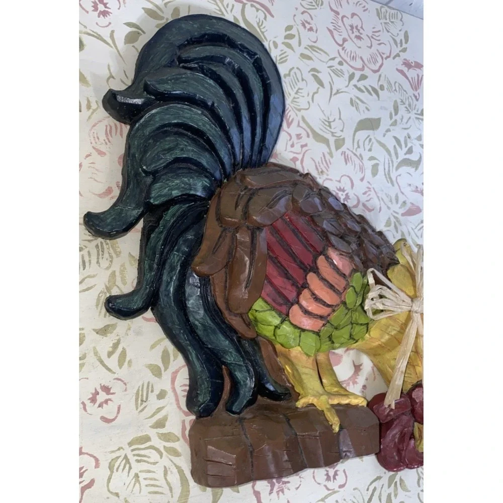 Chicken Rooster Home Wall Decor Resin Plaque Country Farmhouse